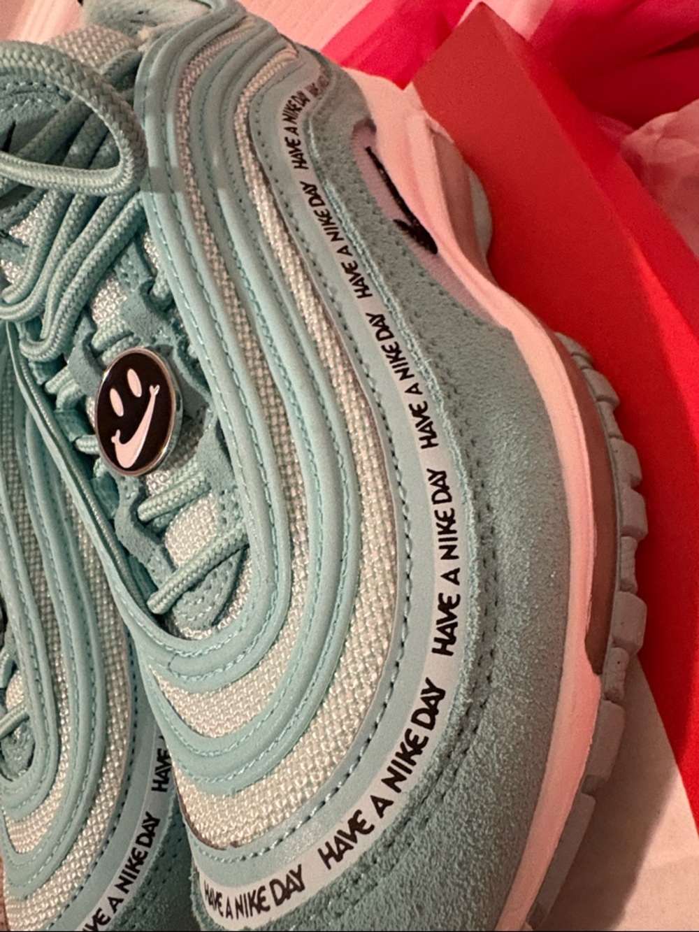 Nike Kid’s Air Max 97 GS Mint Teal Sneakers - Picture 13 of 13